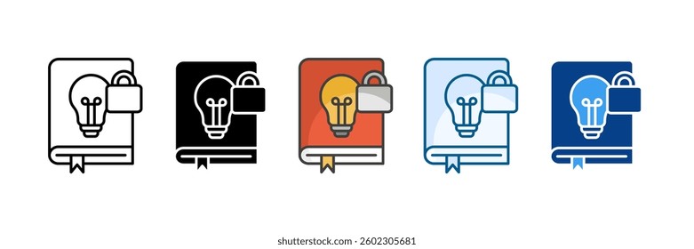 Intellectual Property Icon Set Multiple Style Collection