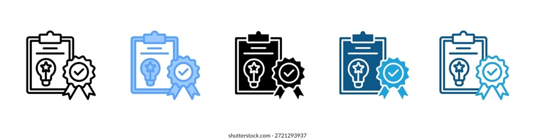 Conjunto de iconos de Propiedad intelectual colección de estilos múltiples