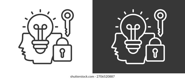 Conjunto De Iconos De Propiedad intelectual Colección De Vector Aislado En Blanco Y Negro