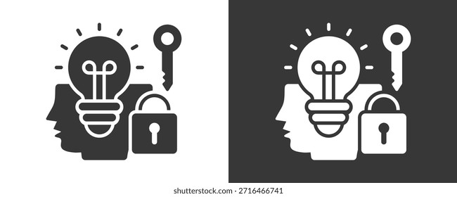 Conjunto De Iconos De Propiedad intelectual Colección De Vector Aislado En Blanco Y Negro