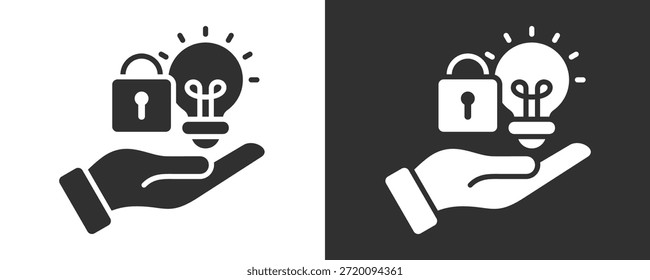 Conjunto De Iconos De Propiedad intelectual Colección De Vector Aislado En Blanco Y Negro