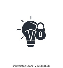 Intellectual property icon. vector.Editable stroke.linear style sign for use web design,logo.Symbol illustration.