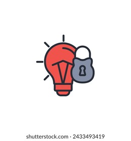 Intellectual property icon. vector.Editable stroke.linear style sign for use web design,logo.Symbol illustration.