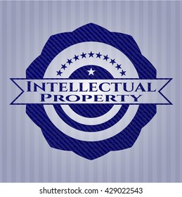Propiedad intelectual con textura jean