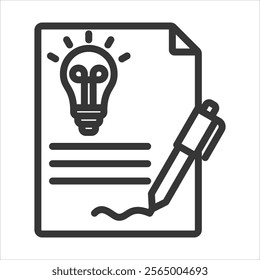 Intellectual Property Licensing Outline Icon Vector Illustration