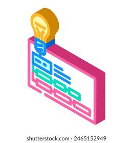 intellectual property management isometric icon vector. intellectual property management sign. isolated symbol illustration