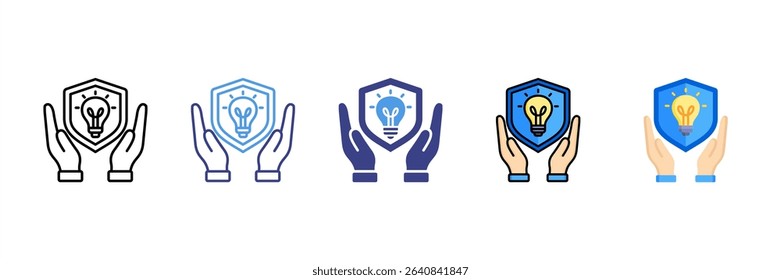 Intellectual Property Multi Style Icon Set