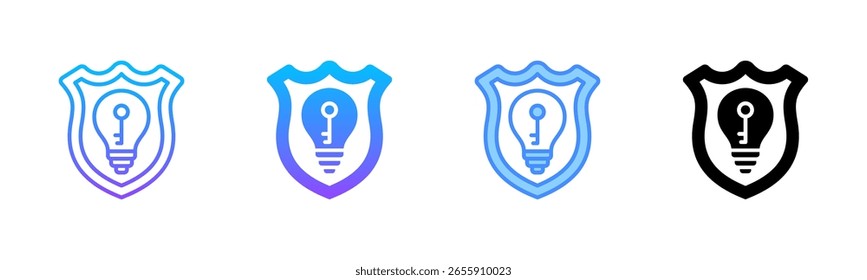 Propiedad intelectual Multi Style Icon Set