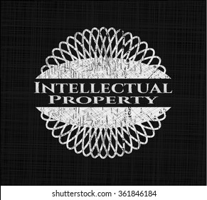 Intellectual property on chalkboard