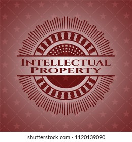 Intellectual property red emblem