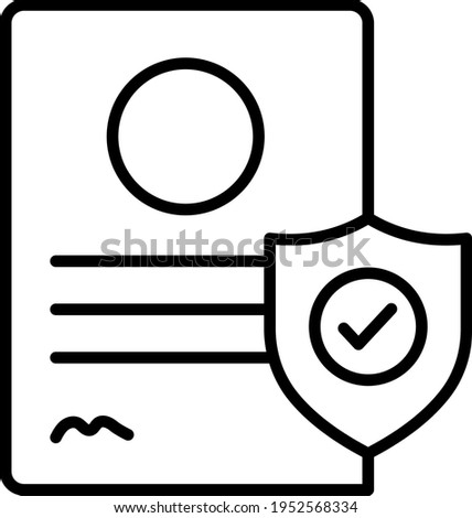 Intellectual property rights concept vector icon design, trademark attorney symbol on white background, Law Firm and Legal institutions Stock illustration, creators protection document 