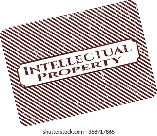 Intellectual property with rubber seal texture