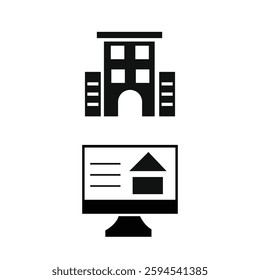 intellectual property sign. Vector illustration isolated on white background. Set of bold and thin registered trademark icons.