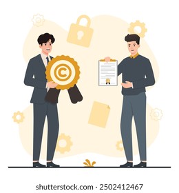 Intellectual property vector concept copyright illustration