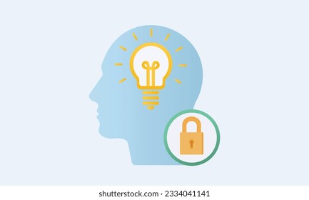 Intellectual Property.on white background.Vector Design Illustration.