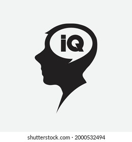 Intellectual Quotient logo design and icon vector for your illustration