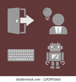 Intellectual technologies. Icon set.