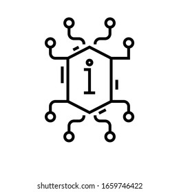Intellegence line icon, concept sign, outline vector illustration, linear symbol.