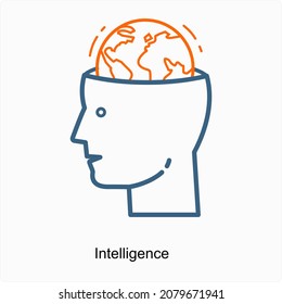 Intelligence or Brainstorming Icon Concept