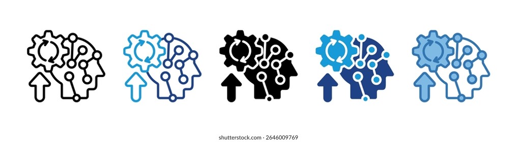 Intelligence Circuit Icon Element For Design