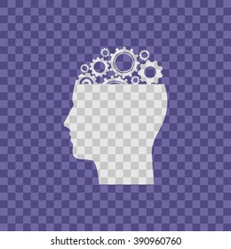 Intelligence concept, men with ideas and gears