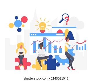 Intelligence creative business solutions service research. Business performance analysis and forecasting strategy