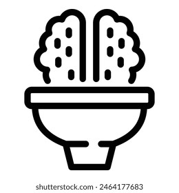 Intelligence development icon outline vector. Personal skills improvement. Motivation growth coaching