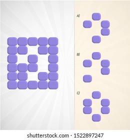 Intelligence development question - Figure completion, Visual intelligence, Practical questions IQ vector
