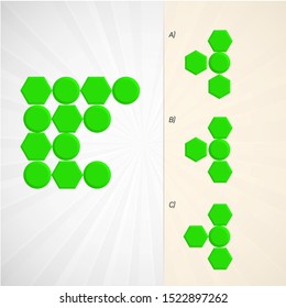 Intelligence development question - Figure completion, Visual intelligence, Practical questions IQ vector