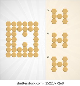 Intelligence development question - Figure completion, Visual intelligence, Practical questions IQ vector