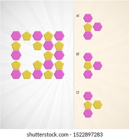 Intelligence development question - Figure completion, Visual intelligence, Practical questions IQ vector