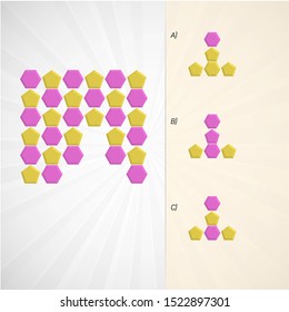Intelligence development question - Figure completion, Visual intelligence, Practical questions IQ vector
