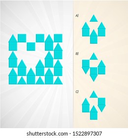 Intelligence development question - Figure completion, Visual intelligence, Practical questions IQ vector