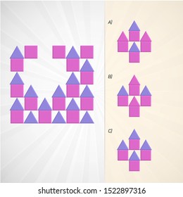 Intelligence development question - Figure completion, Visual intelligence, Practical questions IQ vector