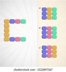 Intelligence development question - Figure completion, Visual intelligence, Practical questions IQ vector