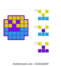 Intelligence development question - Figure completion, Visual intelligence, Practical questions IQ vector