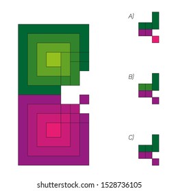 Intelligence development question - Figure completion, Visual intelligence, Practical questions IQ vector