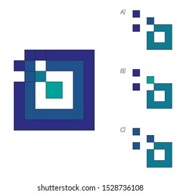 Intelligence development question - Figure completion, Visual intelligence, Practical questions IQ vector