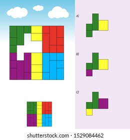 Intelligence Development Question Figure Completion Visual Stock Vector ...