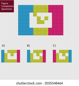 Intelligence development question - Figure completion, Visual intelligence, Practical questions IQ vector