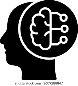 Intelligence Glyph Icon Vector Design