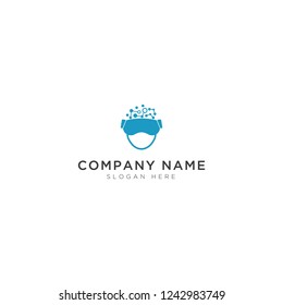 Intelligence Head Abstract Logo Template Design Vector, Emblem, Design Concept, Creative Symbol, Icon