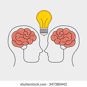 Intelligence of the human brain graphic design, vector illustration eps10