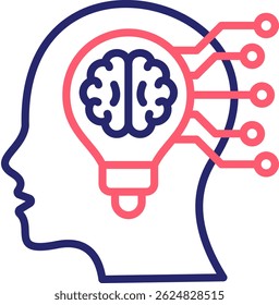 Intelligence Icon Color Vector Illustration