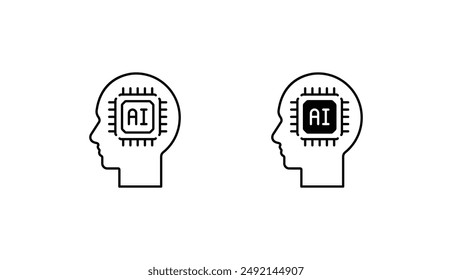 Intelligence icon design with white background stock illustration