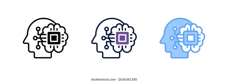Intelligence Icon Element For Design And Vector