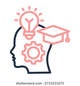 Intelligence Icon Line Ilustración vectorial de diseño de color