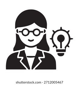Ícone de inteligência ou logotipo símbolo isolado símbolo ilustração vetorial - ícones de vetor de estilo preto de alta qualidade