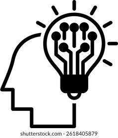 Intelligence Icon Mixed Vector Illustration
