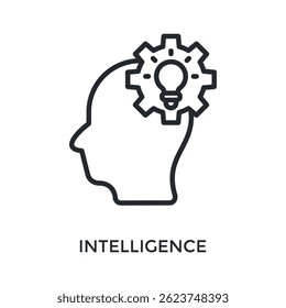Intelligence Icon Outline Style. Vector Illustration For Graphic Design